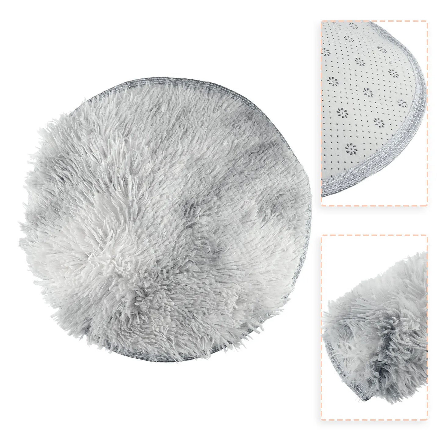 Plush Round Rug Mat Fluff