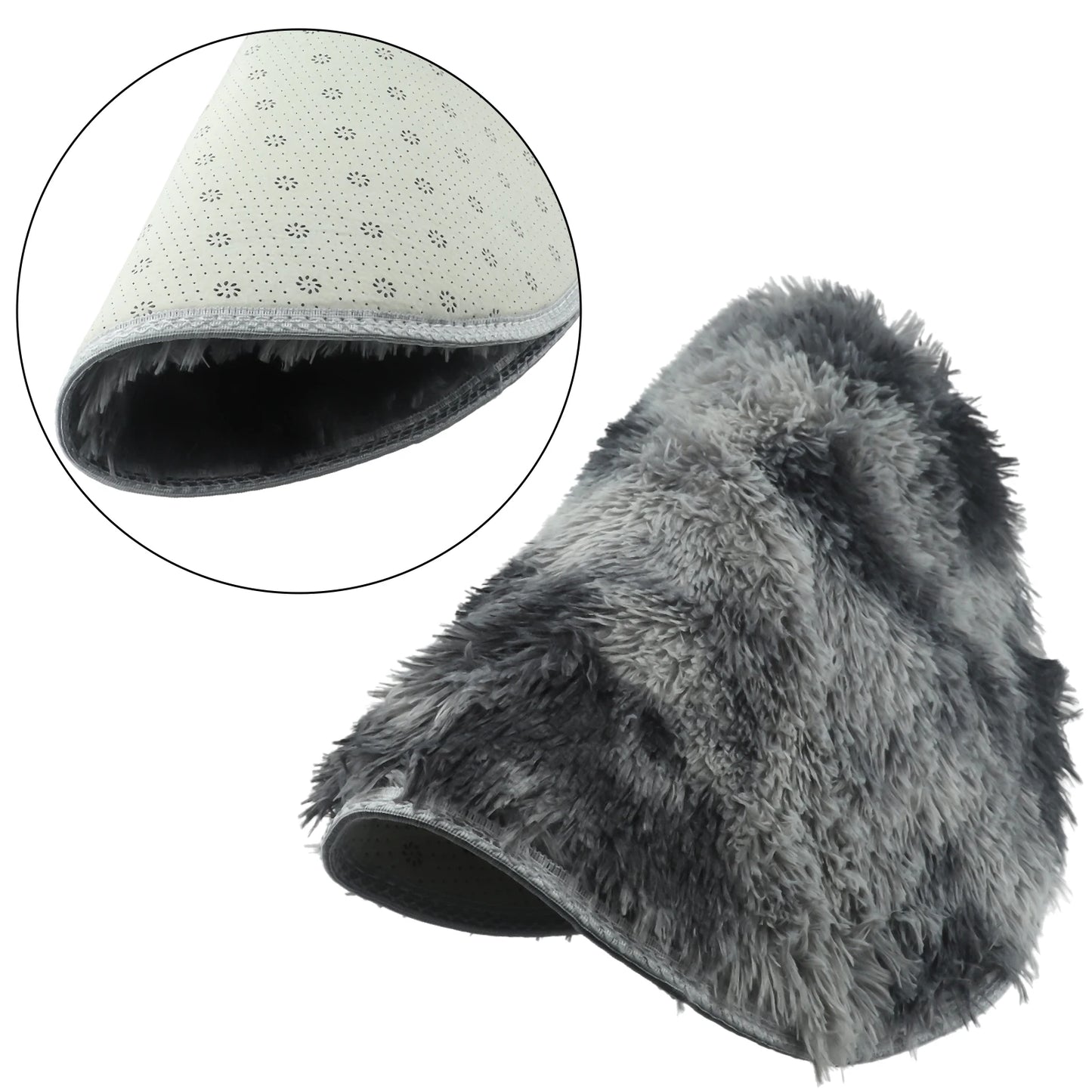 Plush Round Rug Mat Fluff