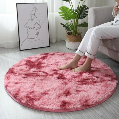 Plush Round Rug Mat Fluff