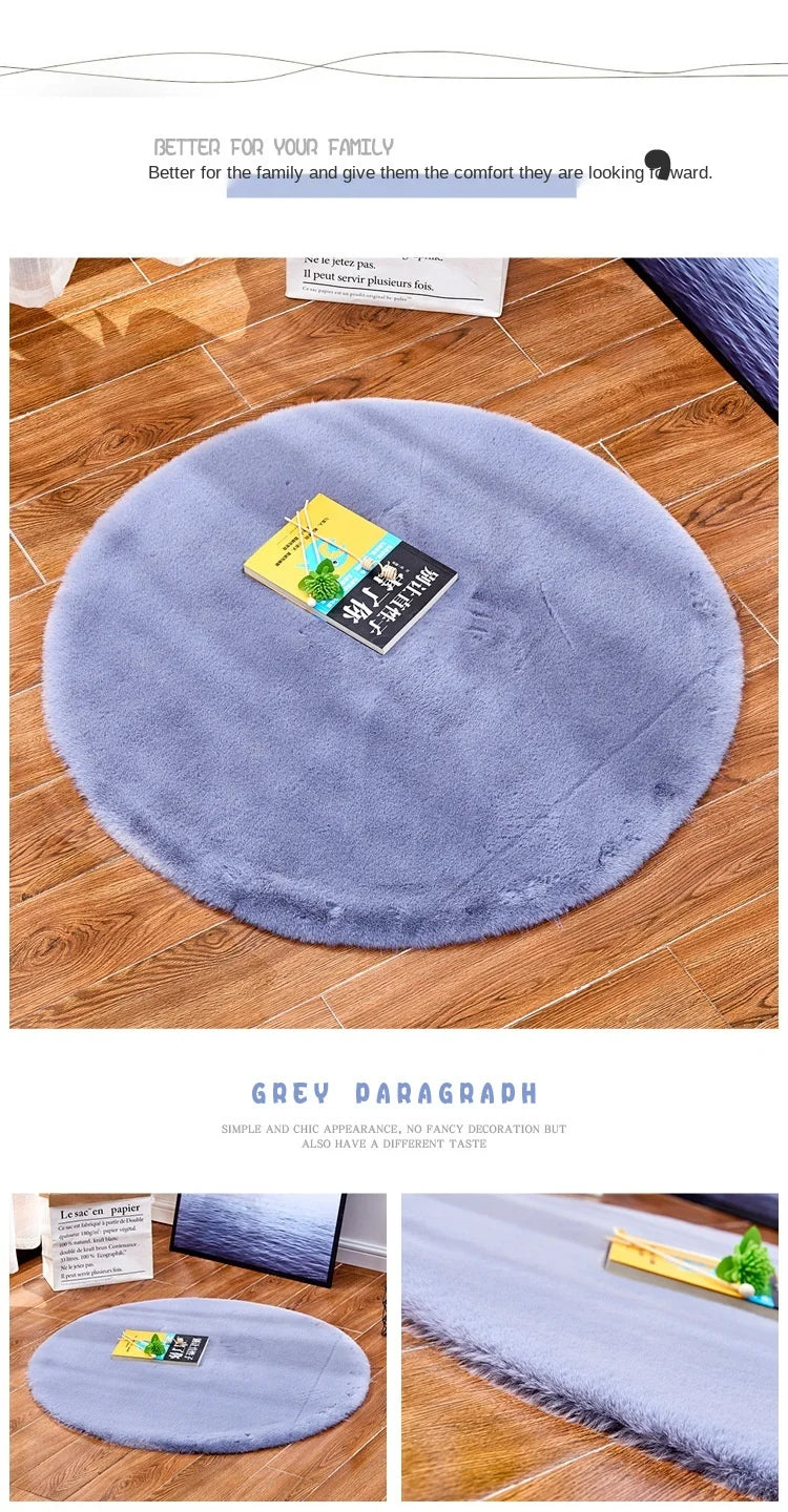 Colorful Round Shaggy Area Rug