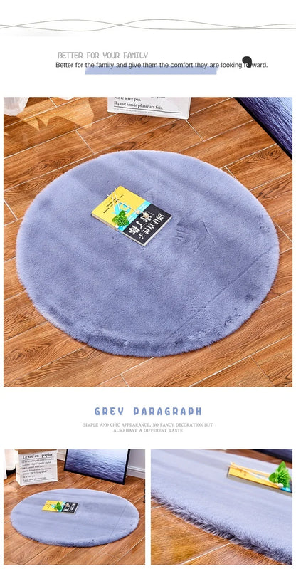 Colorful Round Shaggy Area Rug