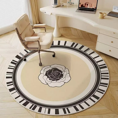 Round Non-Slip Play Area Rug
