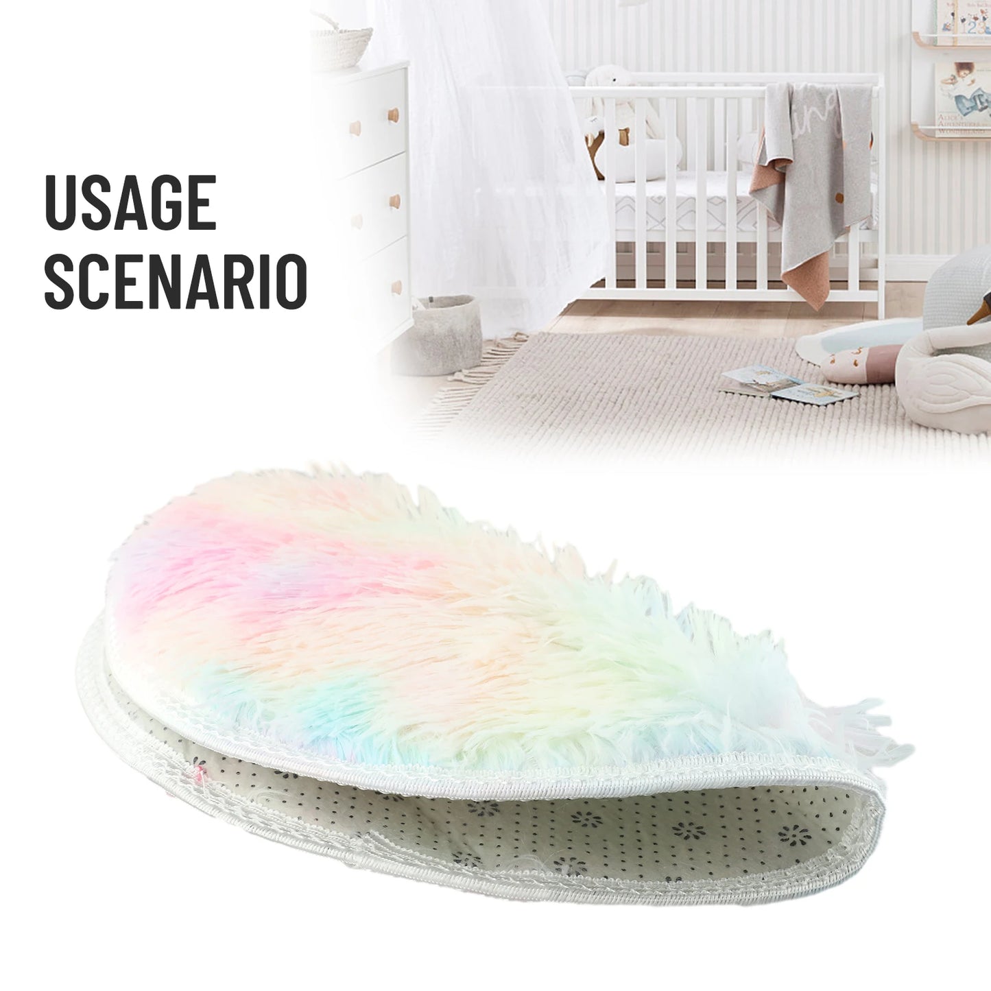 Plush Round Rug Mat Fluff