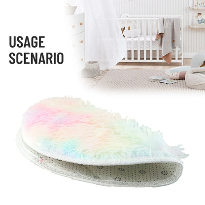 Plush Round Rug Mat Fluff