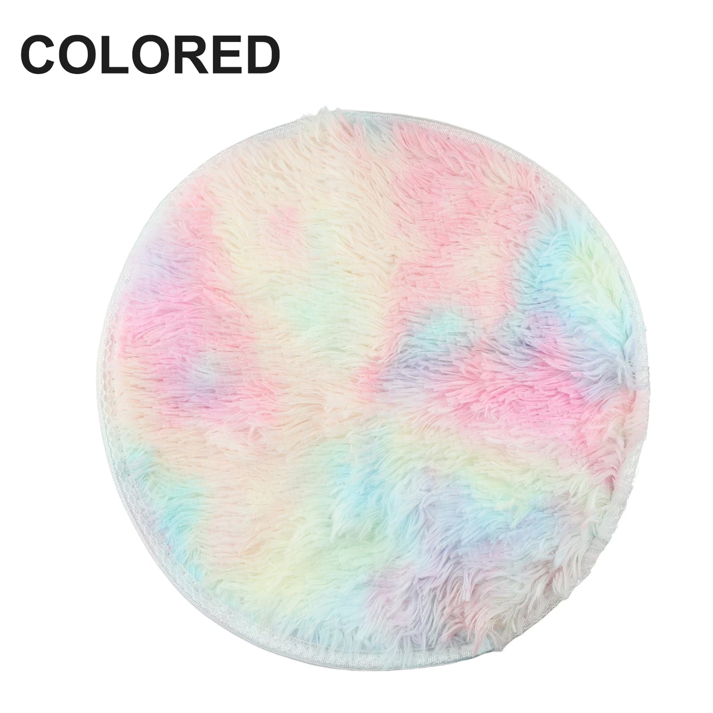 Plush Round Rug Mat Fluff