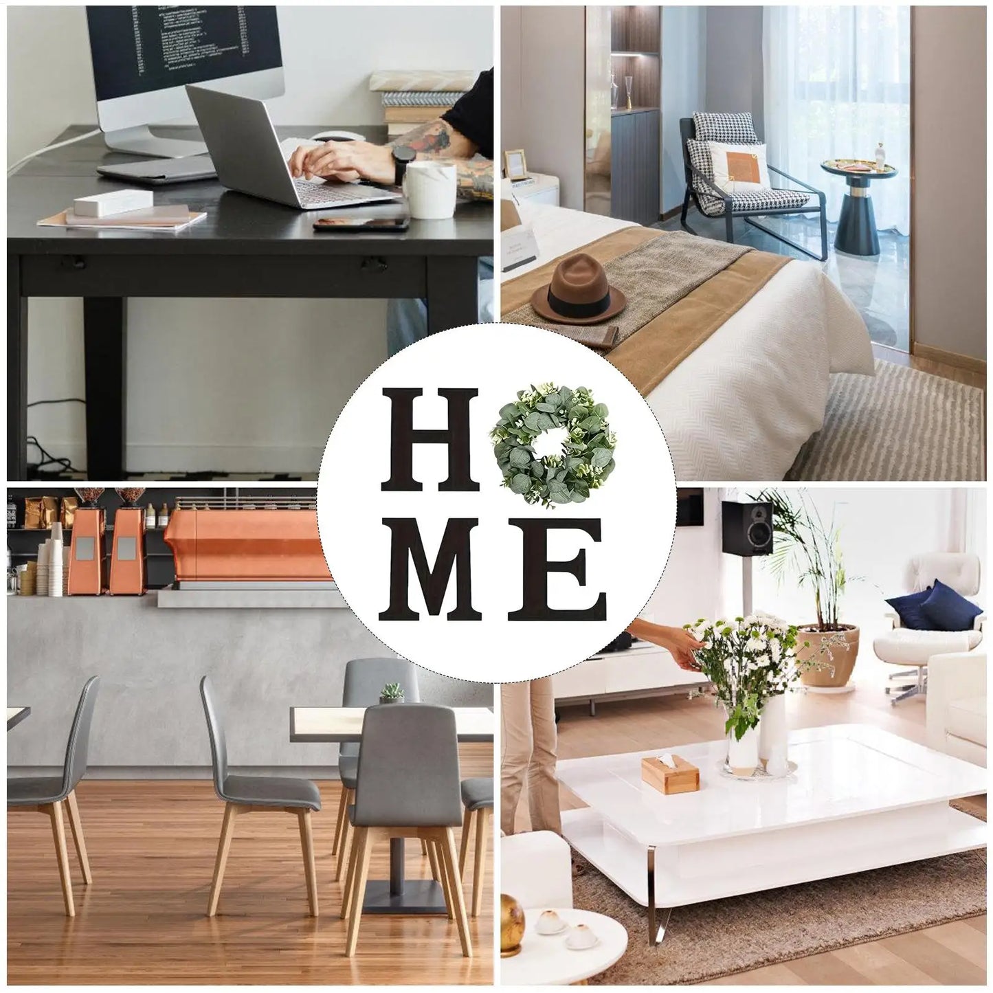 Home Letter Wall Sign Wooden