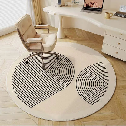Round Non-Slip Play Area Rug