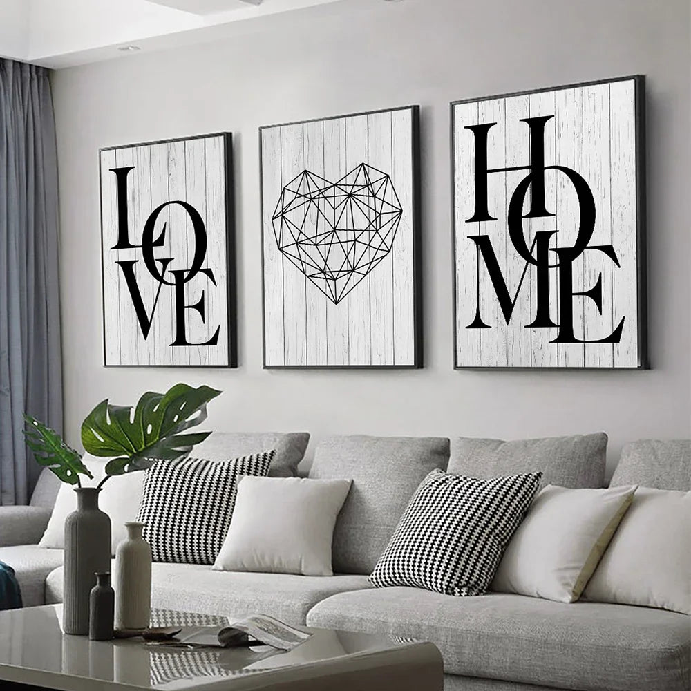 Diamond Heart Letter Canvas – Personalized Glitter Wall Art