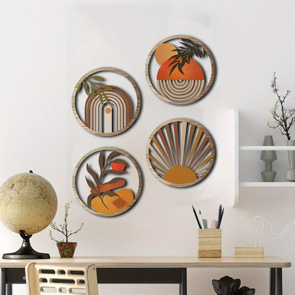 Bohemian Wooden Wall Art Set