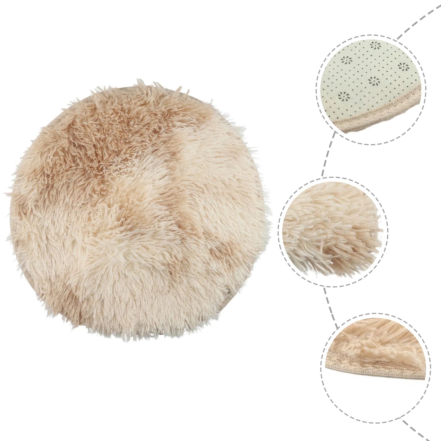 Plush Round Rug Mat Fluff