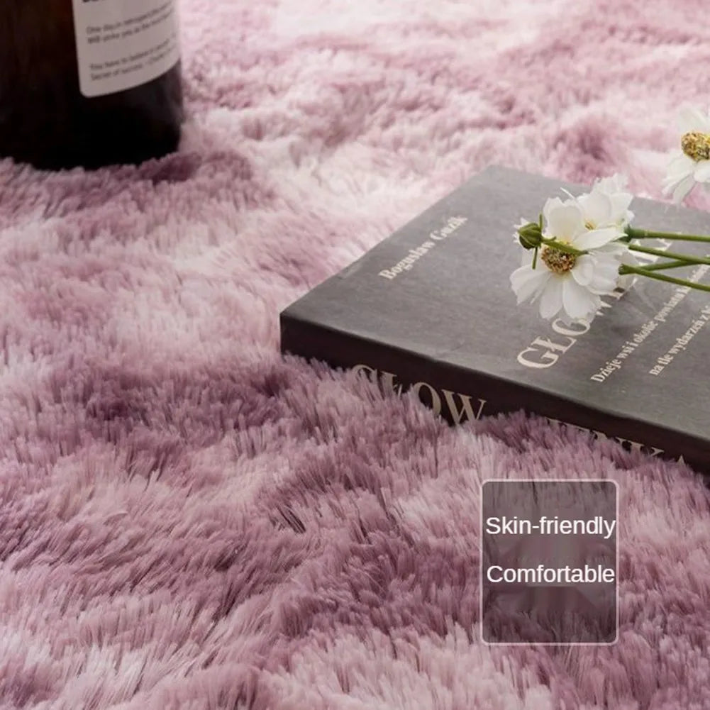 Plush Round Rug Mat Fluff