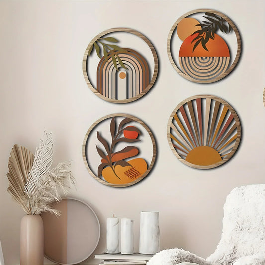 Bohemian Wooden Wall Art Set