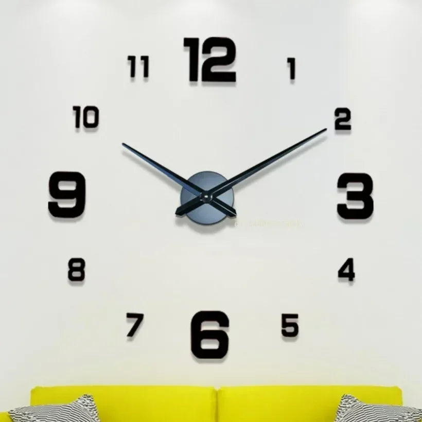 3D Wall Decor Clock – Modern Silent Wall Clock for Home Decor