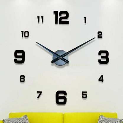 3D Wall Decor Clock – Modern Silent Wall Clock for Home Decor