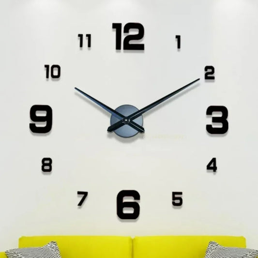 3D Wall Decor Clock – Modern Silent Wall Clock for Home Decor