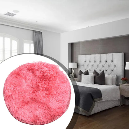 Plush Round Rug Mat Fluff