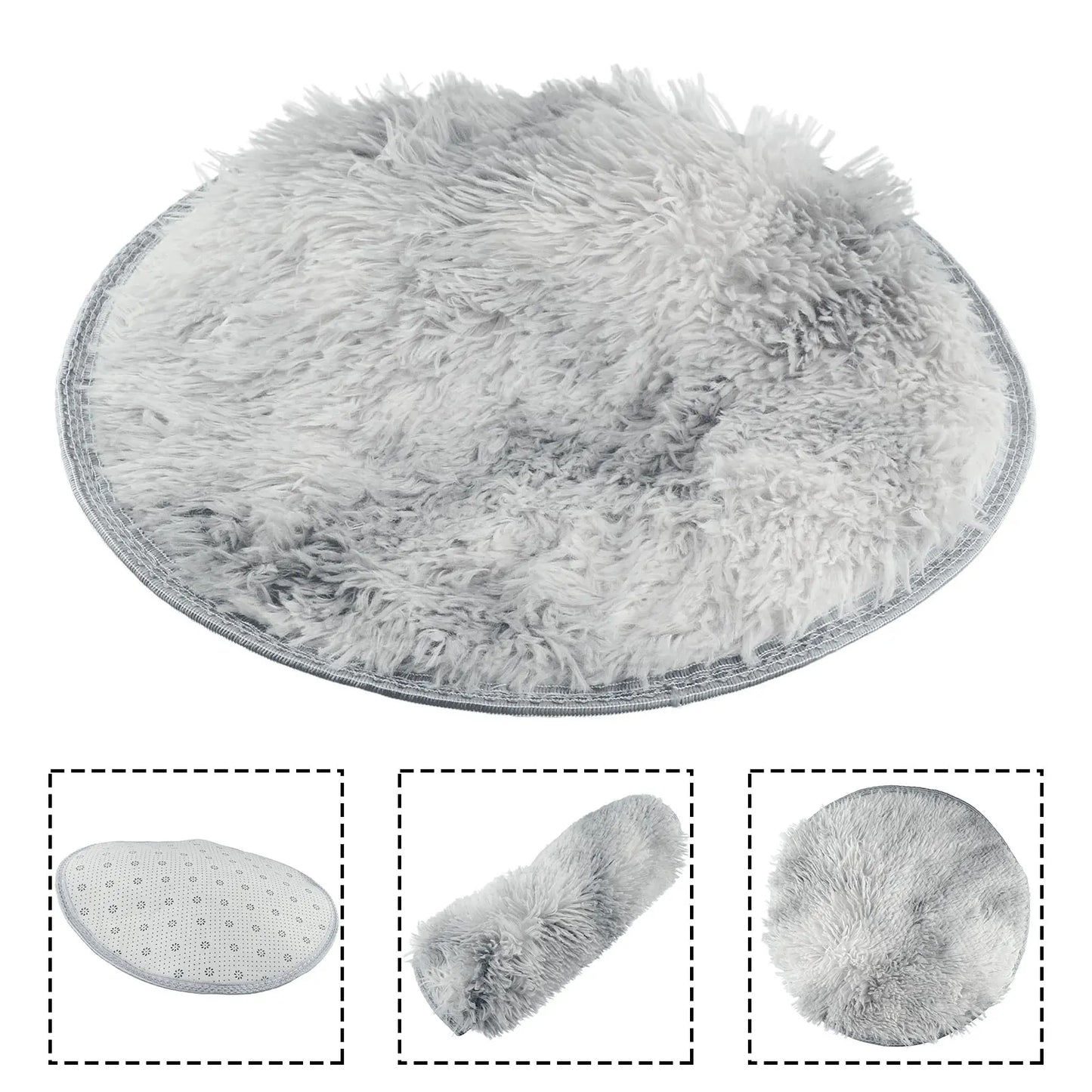 Plush Round Rug Mat Fluff