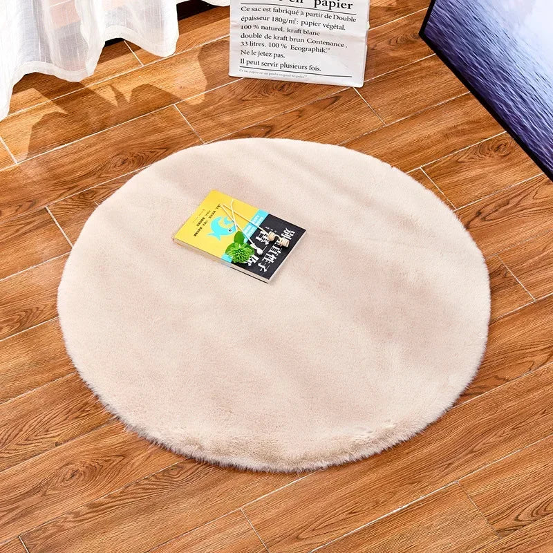 Colorful Round Shaggy Area Rug