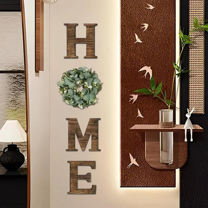 Home Letter Wall Sign Wooden