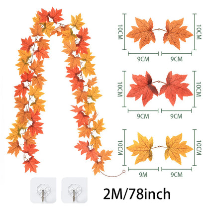 Artificial Maple Leaf Garland