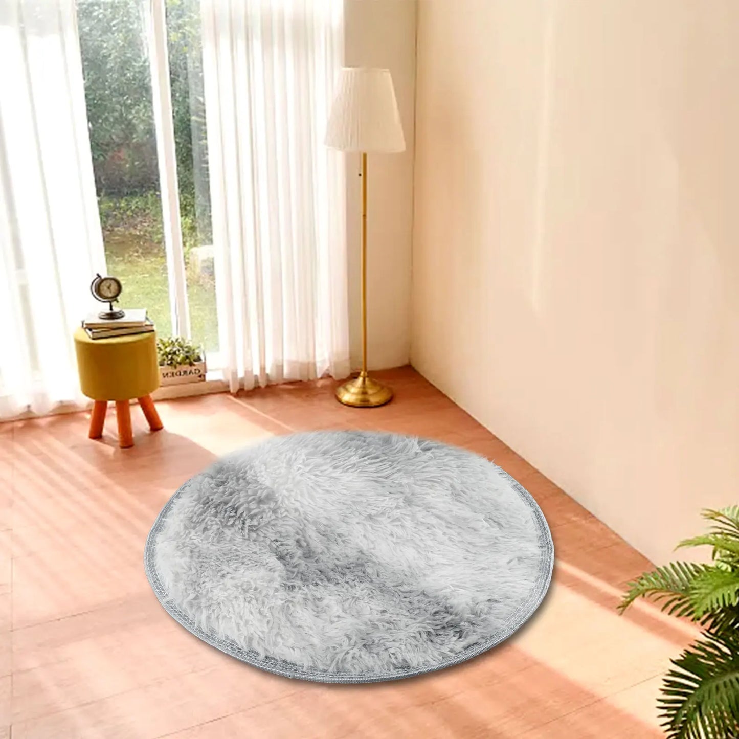 Plush Round Rug Mat Fluff