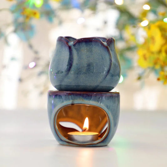 Tulip Ceramic Aromatherapy Burner – Elegant Oil Diffuser