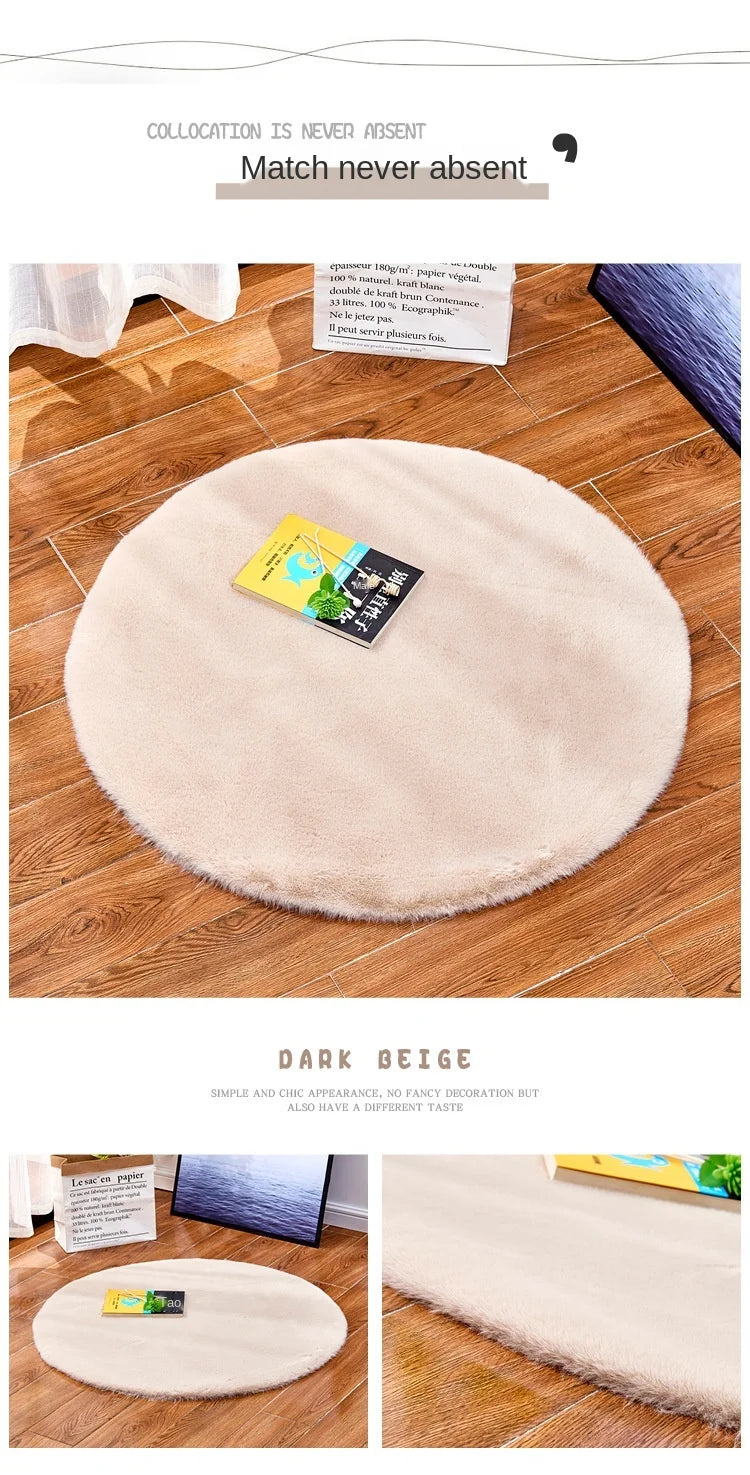 Colorful Round Shaggy Area Rug