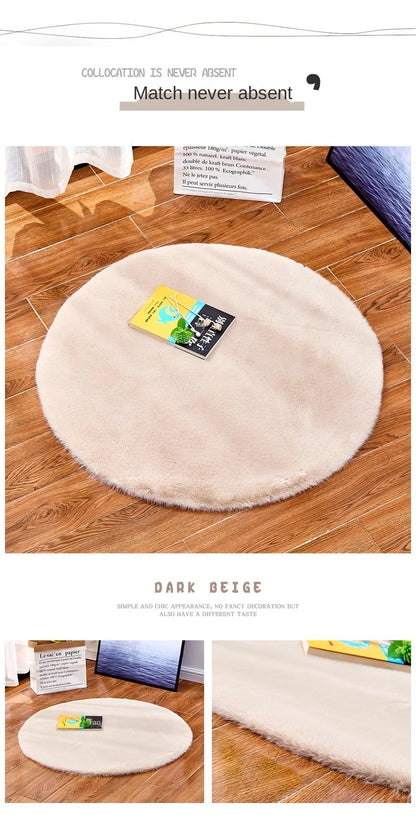 Colorful Round Shaggy Area Rug