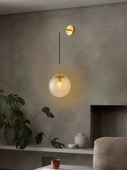 Nordic Glass Ball Wall Light for Living Room Interior Bedroom Wall