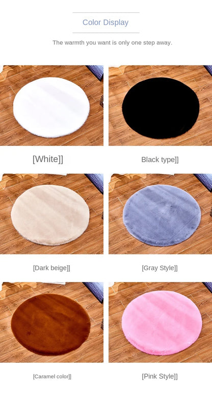 Colorful Round Shaggy Area Rug