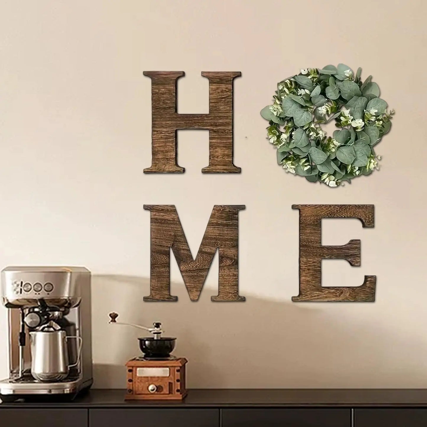Home Letter Wall Sign Wooden