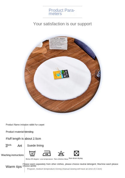 Colorful Round Shaggy Area Rug