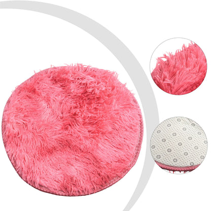 Plush Round Rug Mat Fluff