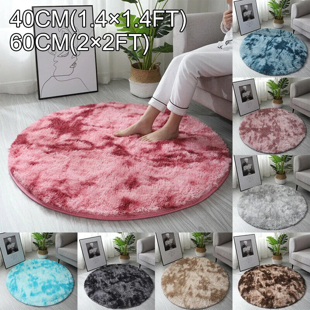 Plush Round Rug Mat Fluff