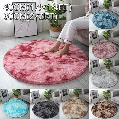 Plush Round Rug Mat Fluff