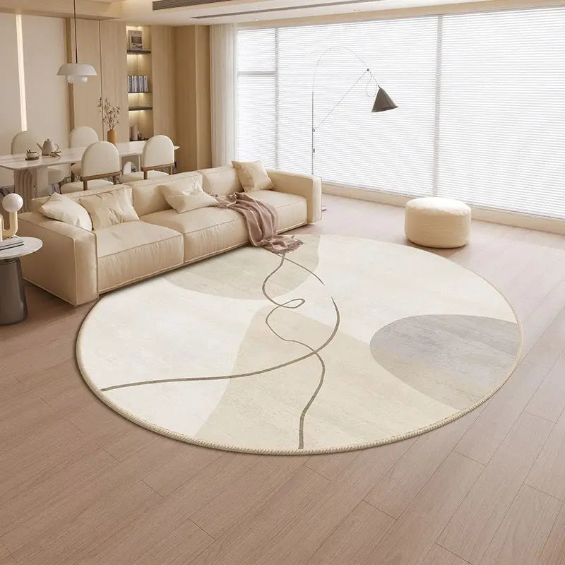 Round Non-Slip Play Area Rug