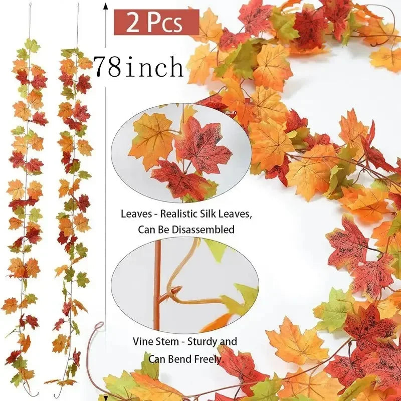 Artificial Maple Leaf Garland