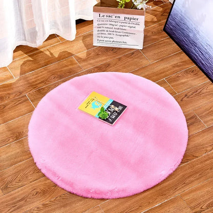 Colorful Round Shaggy Area Rug