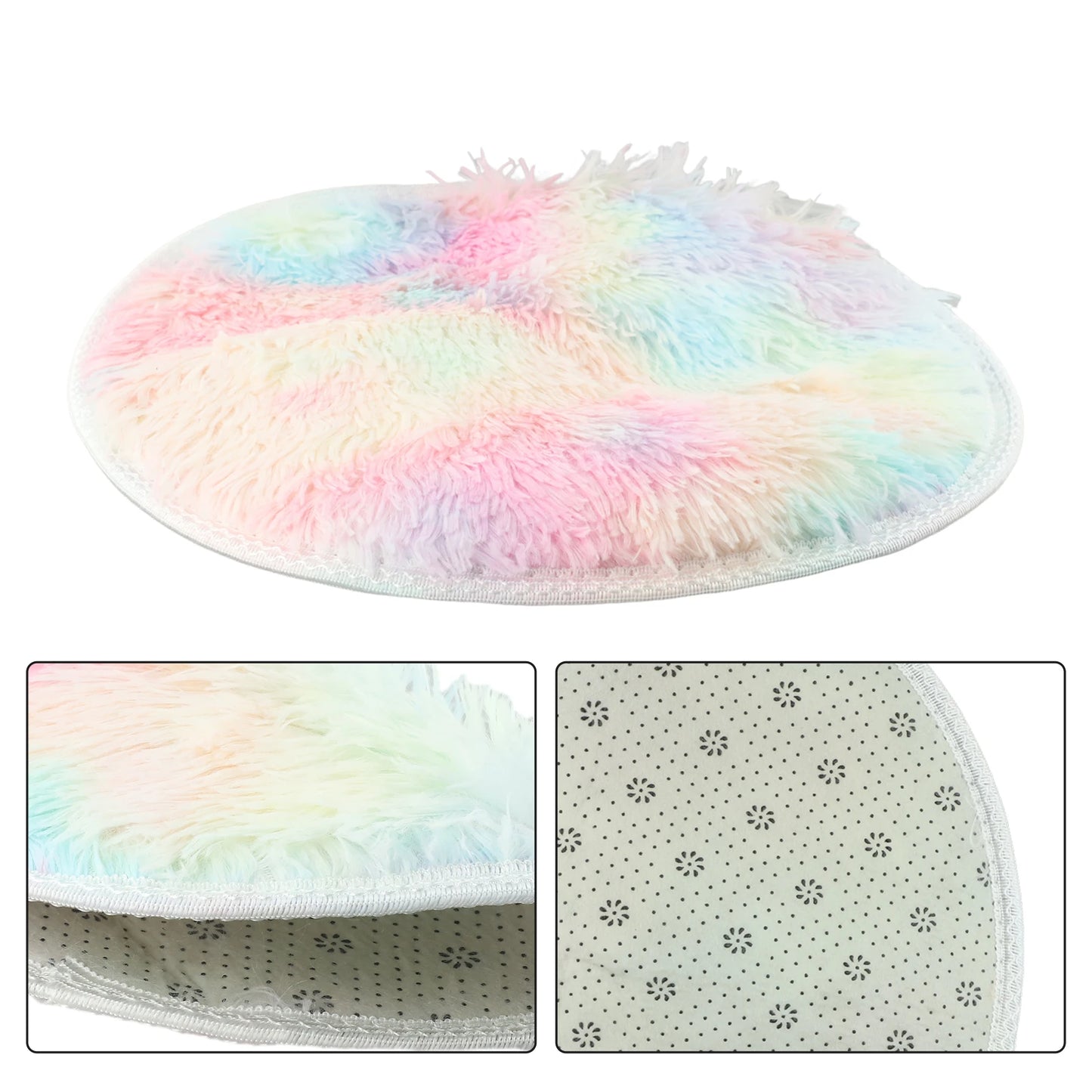 Plush Round Rug Mat Fluff