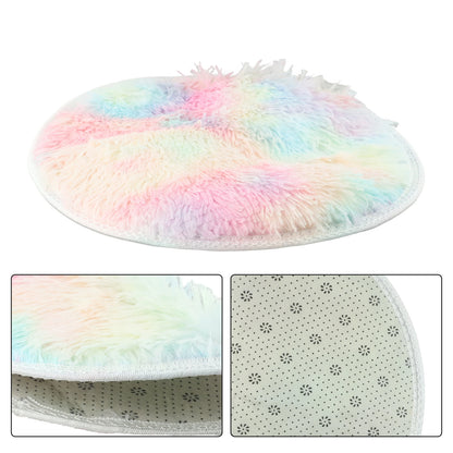 Plush Round Rug Mat Fluff