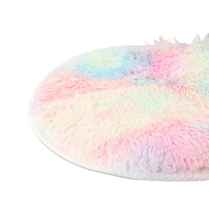 Plush Round Rug Mat Fluff