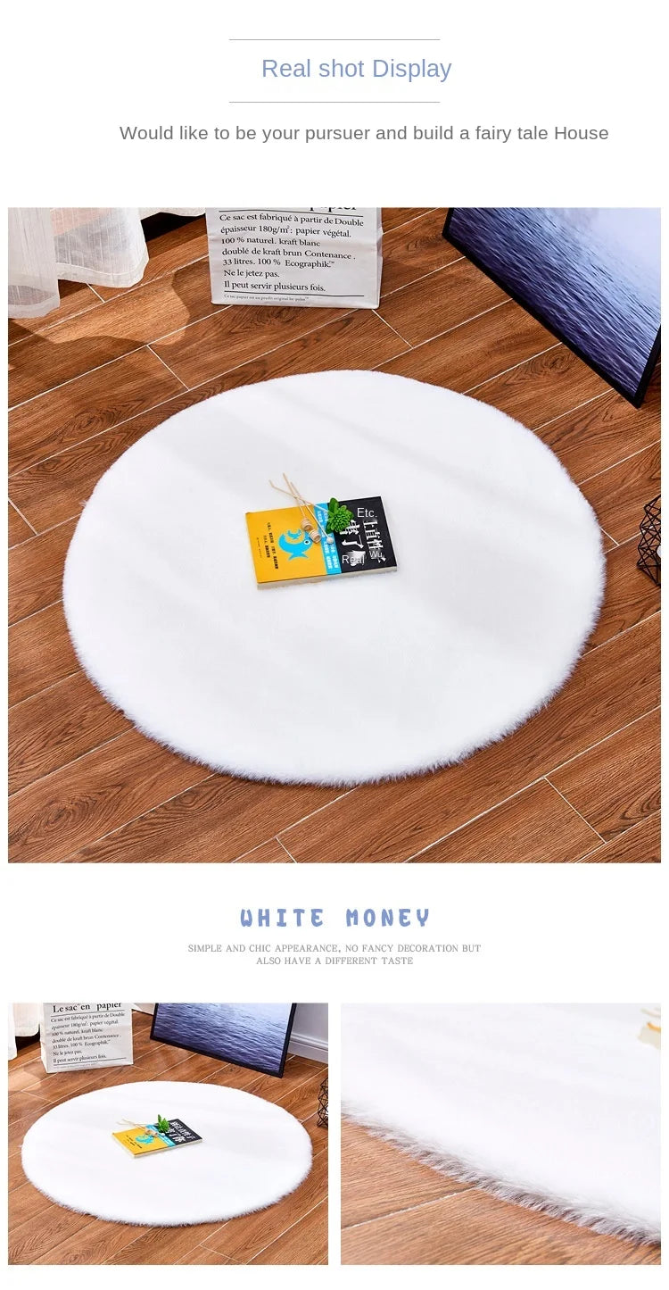 Colorful Round Shaggy Area Rug