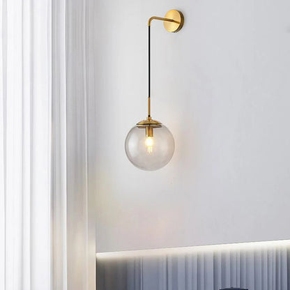Nordic Glass Ball Wall Light for Living Room Interior Bedroom Wall