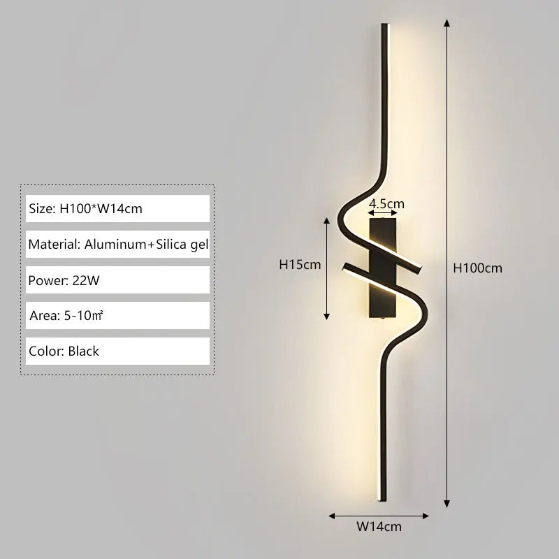 Long Strip Up LED Wall Lamps