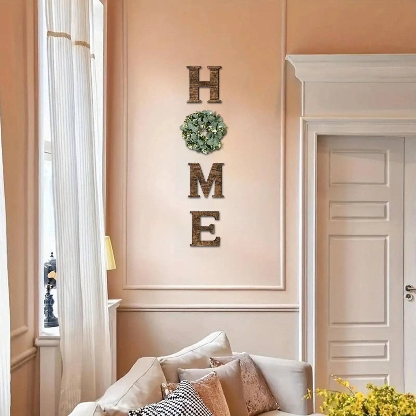 Home Letter Wall Sign Wooden