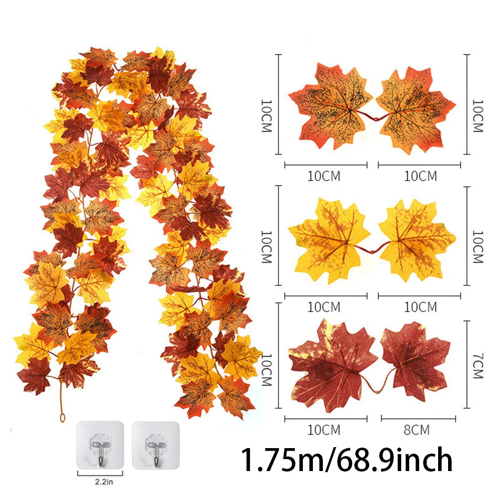 Artificial Maple Leaf Garland