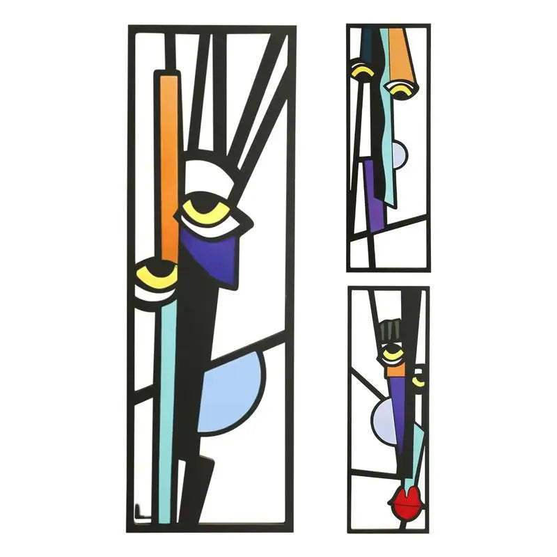 Abstract Human Face Wall Paintings