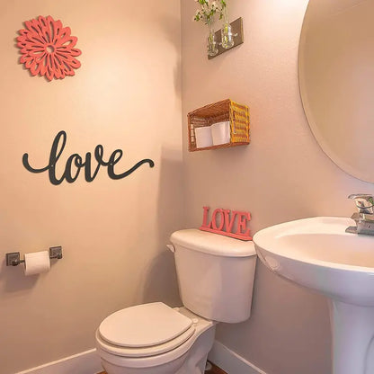 10pcs Rustic Black Metal LOVE Wall Art Decor