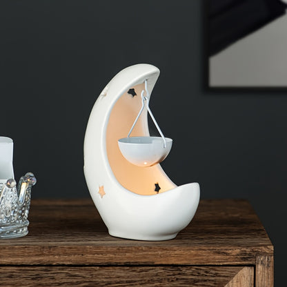 [Hot Selling Ceramic Candle Holder] Hot Selling Star and Moon Ceramic Candle Holder