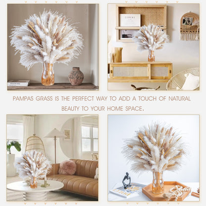 Dried Pampas Grass Decor, 120 PCS
